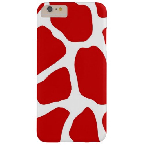 Red Giraffe Print Barely There iPhone 6 Plus Case