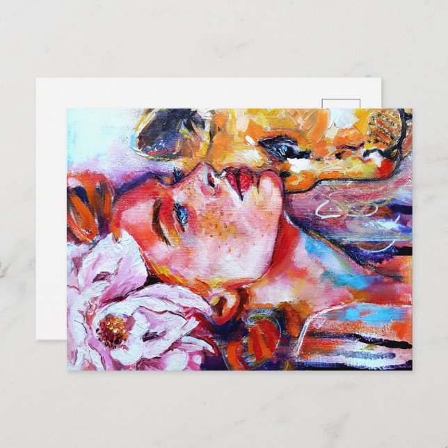 Red Girl by LenaTerzi Postcard (Front/Back)