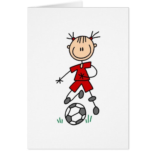 Red Girls Soccer Card (Front)