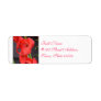 Red Gladiola Flowers Label