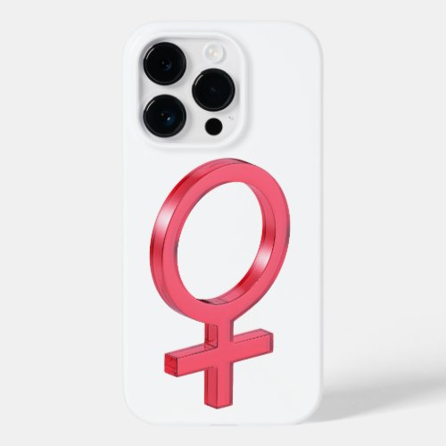 Red glass female gender sign Case_Mate iPhone 14 pro case