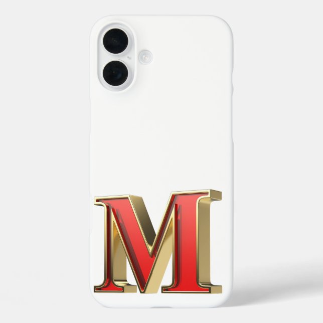 Red glass letter M  Case-Mate iPhone Case (Back)