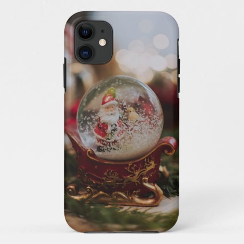 Red Glass Snow Ball iphone case