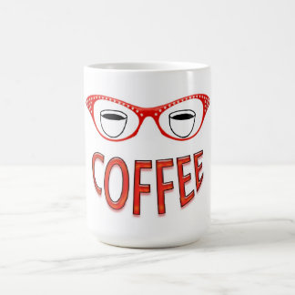 Red Glasses Smiling Coffee Coffee Mug