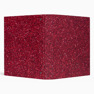 Red Glitter 3 Ring Binder