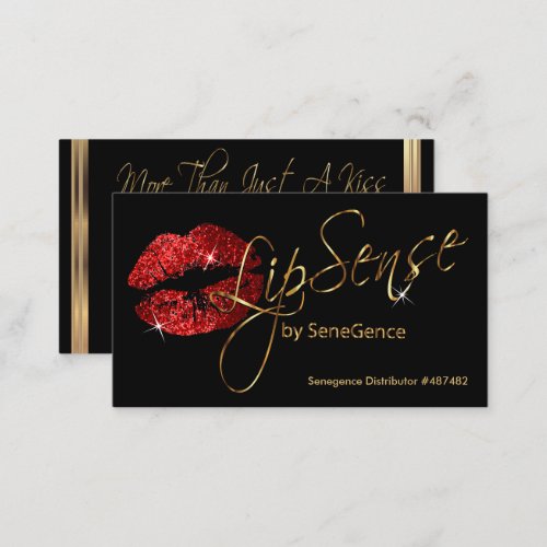 Red Glitter and Gold_ Custom Order Business Card