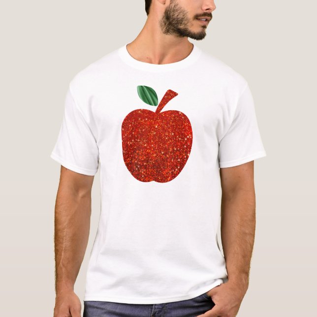 Red Glitter Apple T-Shirt (Front)