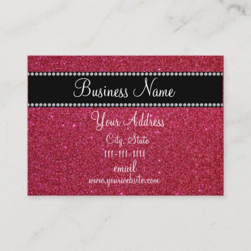 Red glitter bling business card template