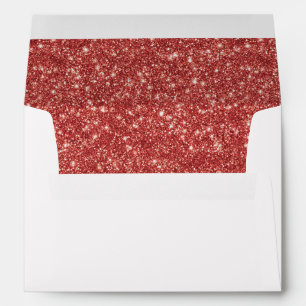 Red Glitter Bridal Shower Envelope