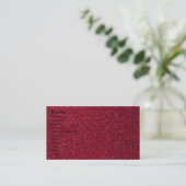 Red Glitter Business Card (Standing Front)