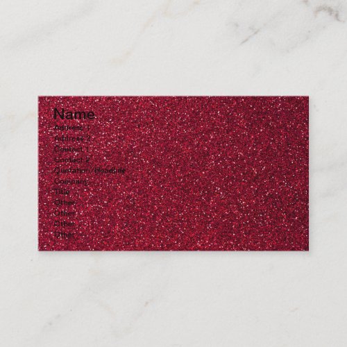 Red Glitter Business Card Templates