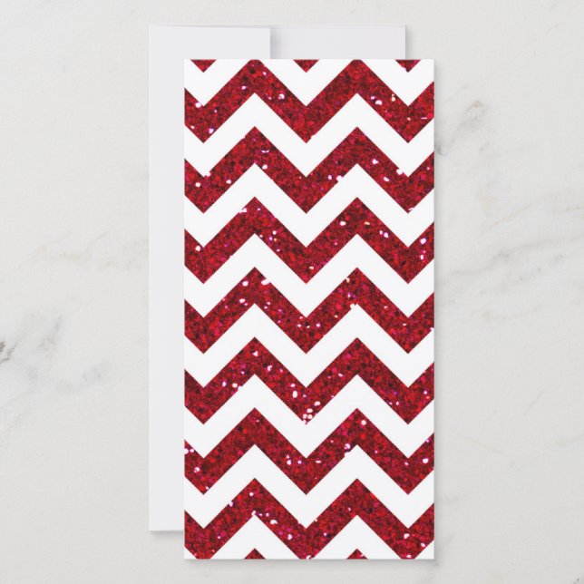 Red Glitter Chevron Pattern (Front)