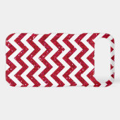 Red Glitter Chevron Pattern Case-Mate iPhone Case (Back (Horizontal))