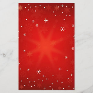 Red Glitter Christmas Stationery