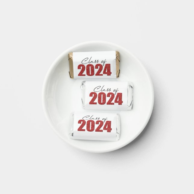 Red Glitter Class of 2024 Hershey's Miniatures (Plate)