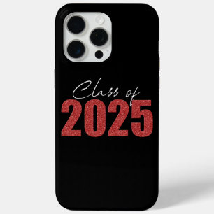 Red Glitter Class of 2025 iPhone 15 Pro Max Case