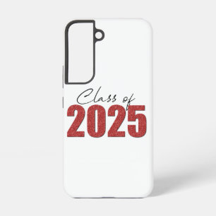 Red Glitter Class of 2025 Samsung Galaxy S22 Case