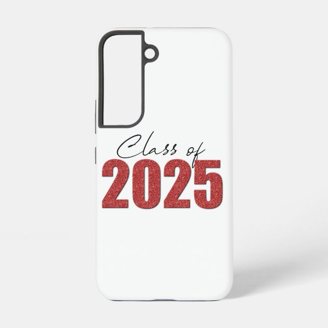 Red Glitter Class of 2025 Samsung Galaxy Case (Back)