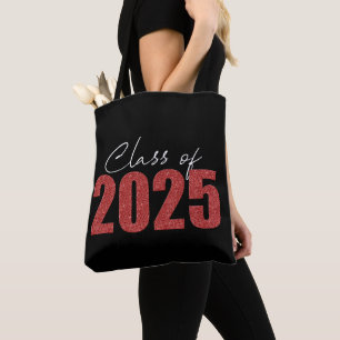 Red Glitter Class of 2025 Tote Bag