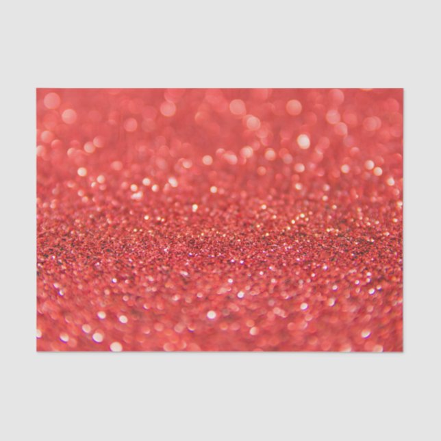 Red Glitter Design  Tissue Paper (Front)