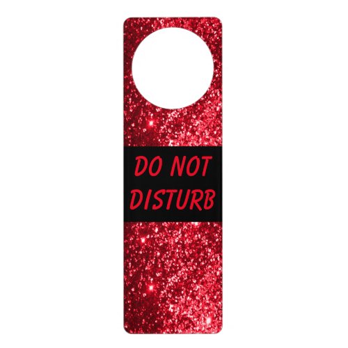 Red Glitter   Do Not Disturb Sign