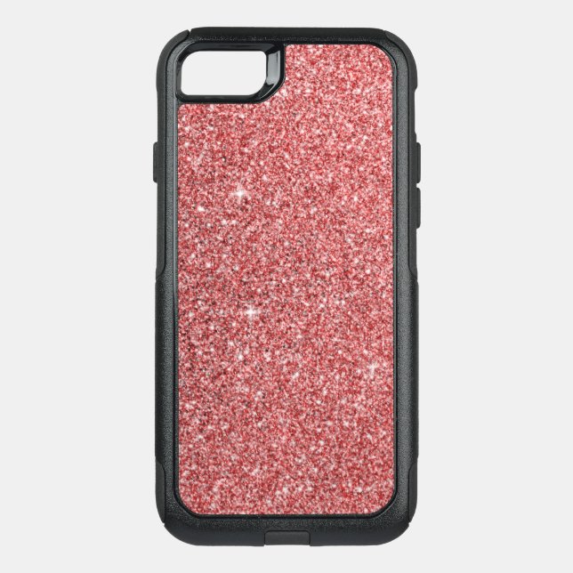 Red Glitter Effect Otterbox iPhone Case (Back)