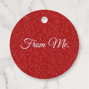 Red Glitter Gift Tag