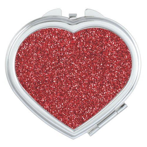 Red Glitter Glitz         Compact Mirror