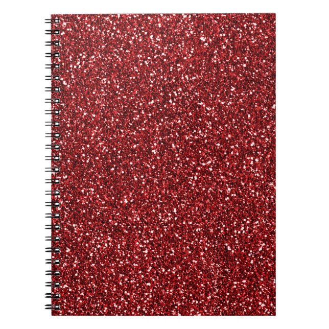 Red Glitter Glitz        Notebook (Front)