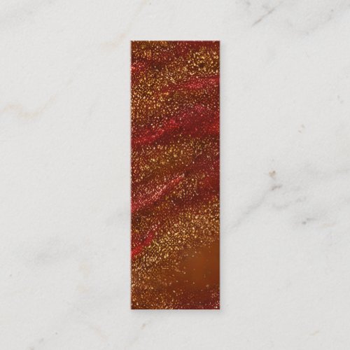 Red Glitter Graphic Mini Business Card