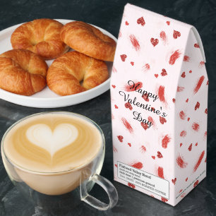 Red Glitter Hearts Streaks Valentine's Day Roasted Coffee