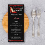 Red Glitter Heels | 40 &amp; Fabulous Birthday Menu