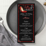 Red Glitter Heels | 50 &amp; Fabulous Birthday Menu