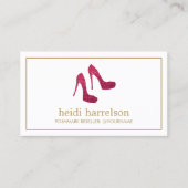 Red Glitter Heels Boutique, Poshmark Seller Business Card (Front)