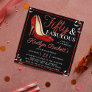 Red Glitter High Heels | Fifty & Fabulous Birthday Invitation