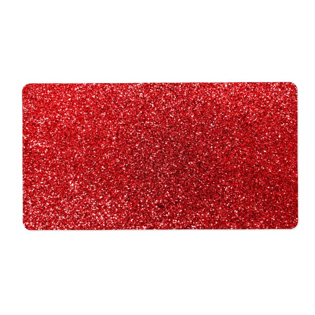 Red glitter label (Front)