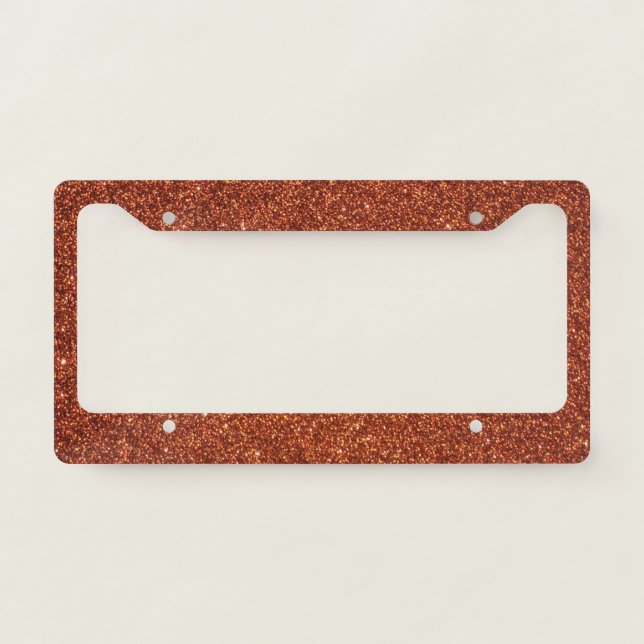 Red Glitter License Plate Frame (Front)