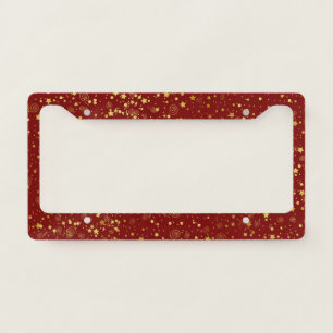 Red Glitter License Plate Frame