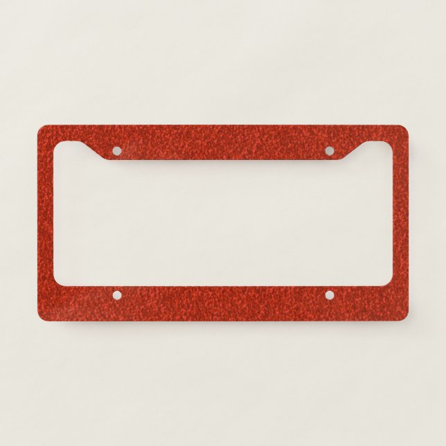 Red Glitter License Plate Frame (Front)