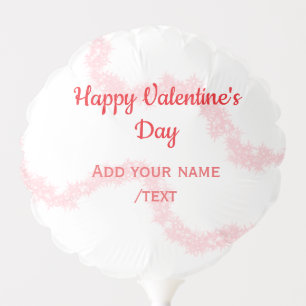 Red glitter lines happy Valentine's day spiral nam Balloon