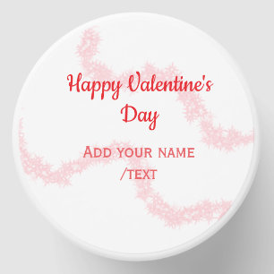 Red glitter lines happy Valentine's day spiral nam Mini Candle Favors