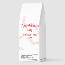 Red glitter lines happy Valentine's day spiral nam