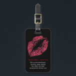 Red Glitter Lips #2 Bag Tag<br><div class="desc">Red Glitter Lips. Please Select Customize. Remove or change Information prior to purchase. Design is available on other products.</div>