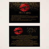 Red Glitter Lips Application Instructions (Front & Back)
