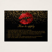 Red Glitter Lips Application Instructions (Front)