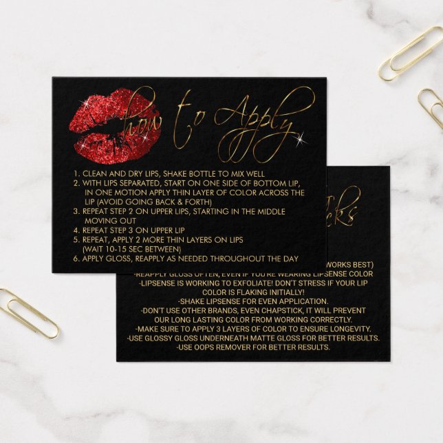 Red Glitter Lips - How to Apply (Office)
