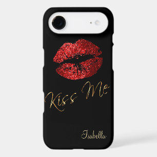 Red Glitter Lips - Kiss Me iPhone 17 Air Case