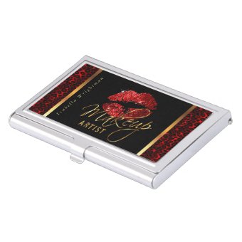 Car Glove Box Organizer - Red Leopard Print Holder For Registration & Insurance Cards