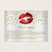 Red Glitter Lips on White Instructions (Front)