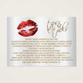 Red Glitter Lips on White Instructions (Back)